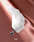 Share Satisfaction Kink Range Tail Butt Plug 2.9 Inch — White — Coy