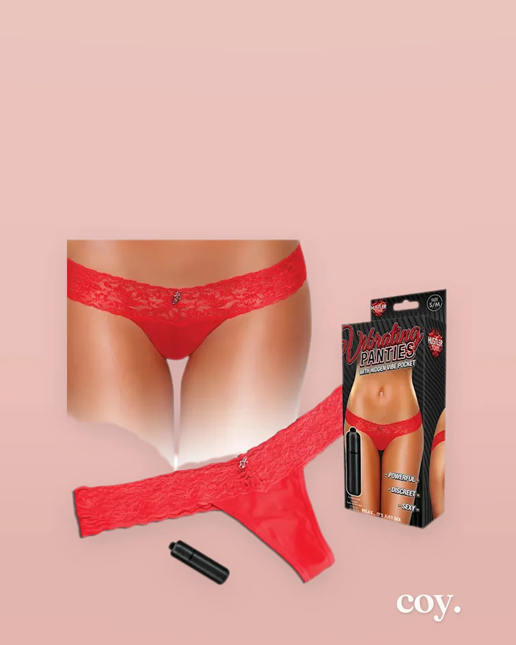 Vibrating Lace Thong — Coy
