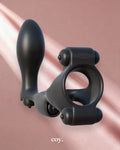 Fantasy C-Ringz Ultimate Ass-Gasm 6.3 Inch Couples Vibrator — Black — Coy