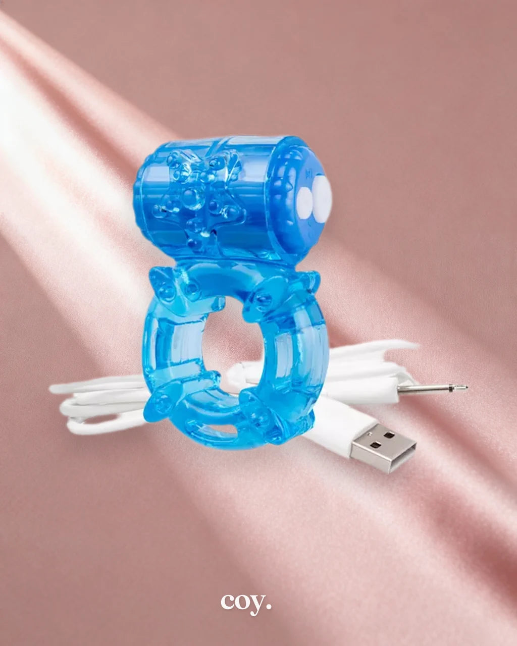 Screaming O Charged Big O Vibrating Cock Ring — Blue — Coy