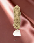 Leather Play Hemp Rope 10m Butt Plug Tail — Brown — Coy