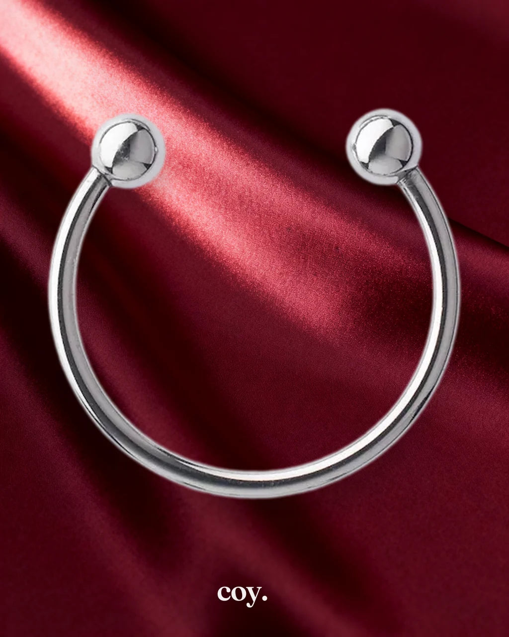 Kinki Range Double Ball Open Stainless Steel Penis Head Ring — Coy