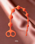 Share Satisfaction Silicone Anal Beads 13.5 Inch — Orange — Coy