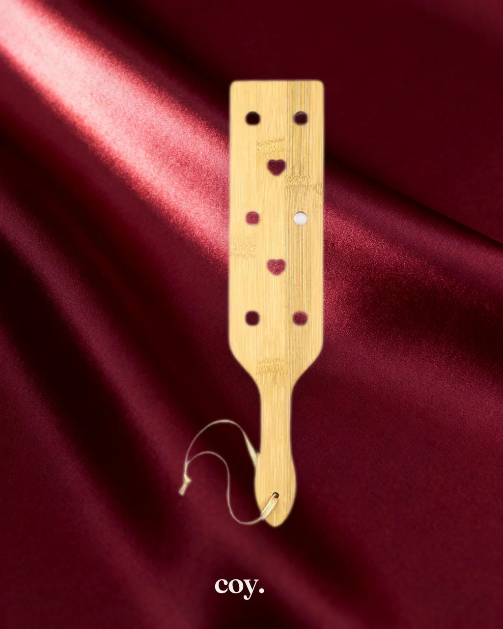 Leather Play Panda This Bamboo Paddle — Gold — Coy