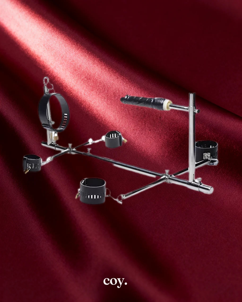 Stuck and Stuffed Stockade with Dildo — Coy