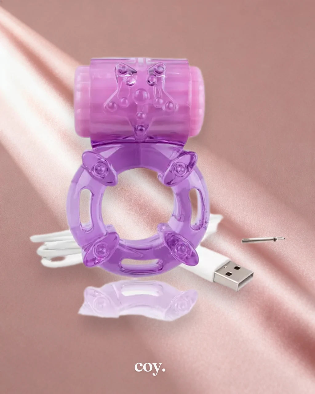 Screaming O Charged Big O Vibrating Cock Ring — Purple — Coy