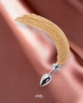 Share Satisfaction Kink Range Tassel Butt Plug 11 Inch — Gold — Coy