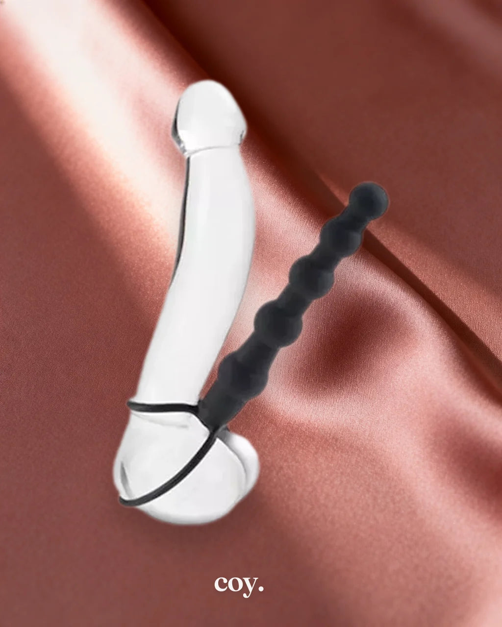 Silicone Love Rider Beaded Dual Penetrator — Coy