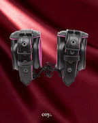 Leather Play Eren Comfy Cuffs — Pink — Coy