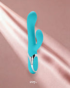 Enchanted Lover Rabbit Vibrator 9.1 Inch — Turquoise — Coy