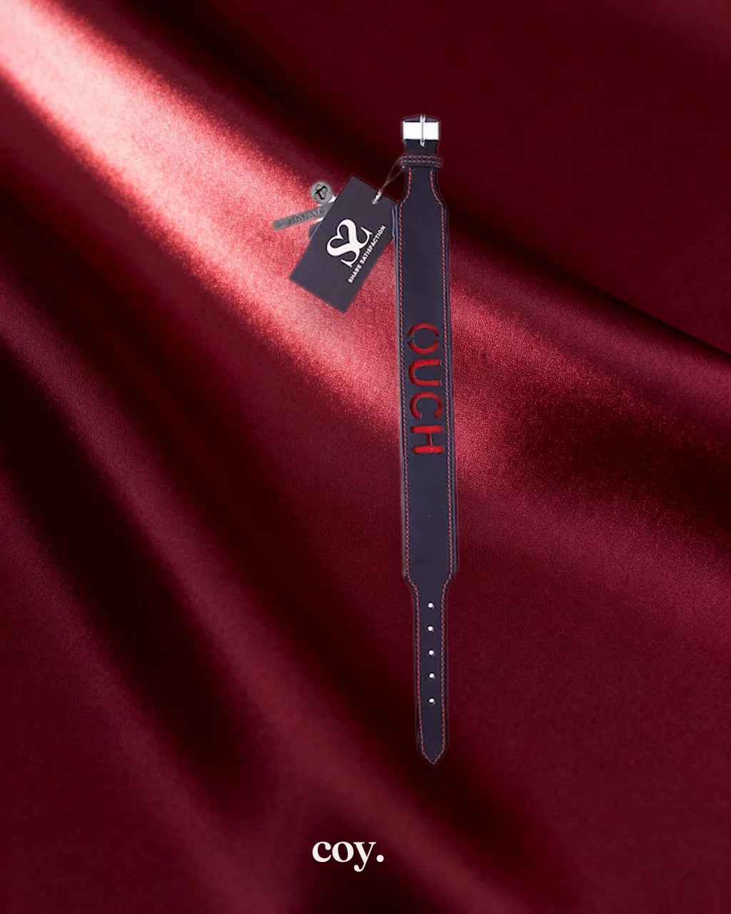 Share Satisfaction Bound X Ouch Cut Out Collar — Black/Red — Coy