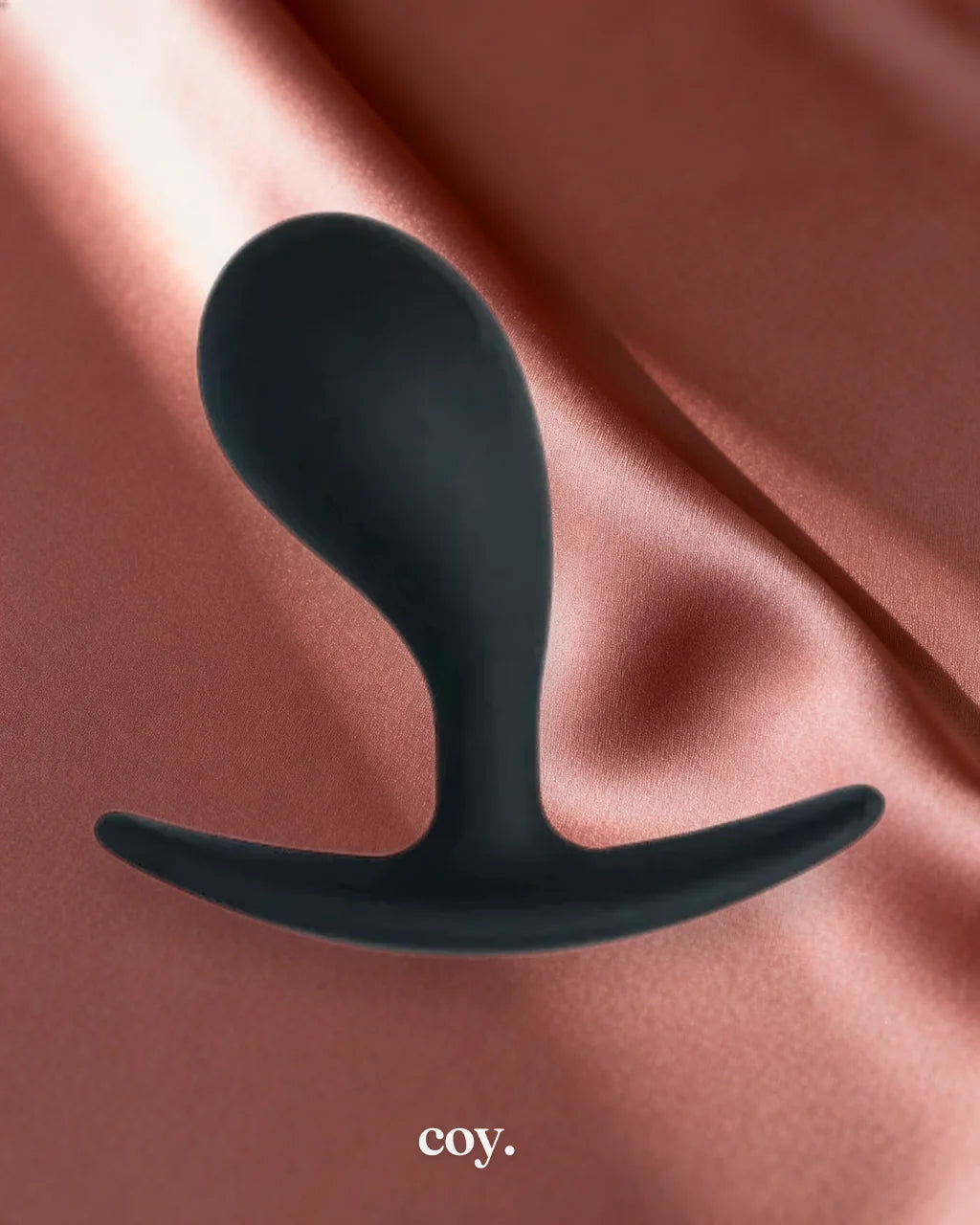 Share Satisfaction Large Curved Butt Plug 2.4 Inch — Black — Coy