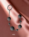 Linger Graduated Silicone Anal Beads — Black — Coy