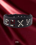 Share Satisfaction Bound X Sexy Studded Collar — Black / Silver — Coy