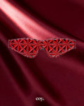 Crimson Tied Full Out Embossed Blindfold — Coy