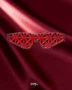 Crimson Tied Full Out Embossed Blindfold — Coy