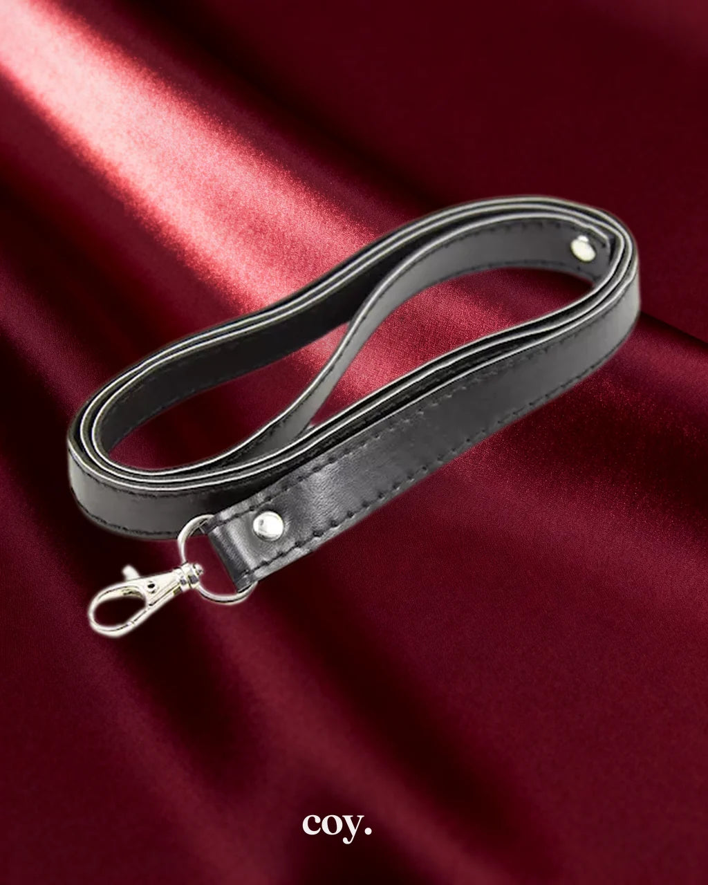 Leather Play Leash — Black — Coy