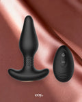 Amore Deluxe Chastity Remote Control Anal Plug 6.4 Inch — Black — Coy