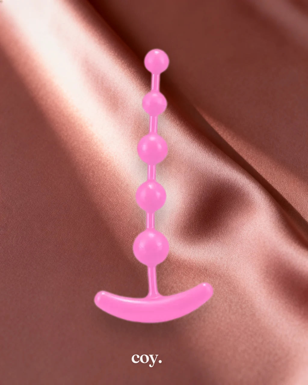 Seven Creations Pure Anal Bead Chain 7 Inch — Pink — Coy