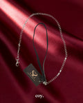 Bound X Chain Leash with Textured Leather handle — Coy