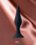Share Satisfaction Medium Silicone Butt Plug — Black — Coy