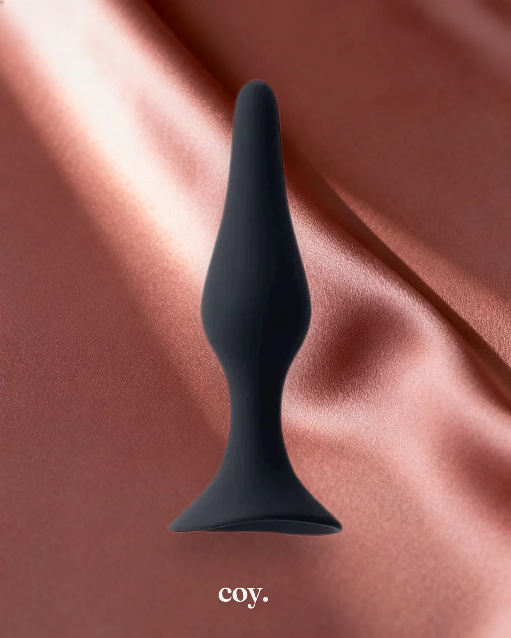Share Satisfaction Medium Silicone Butt Plug — Black — Coy