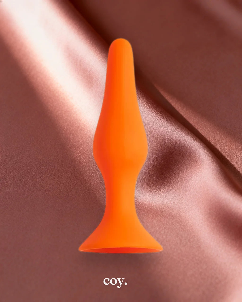 Share Satisfaction Large Silicone Butt Plug Large — Orange — Coy