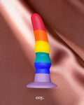 Share Satisfaction Nood Colours Rainbow Rippled Cup Dildo 7.1 Inch — Coy