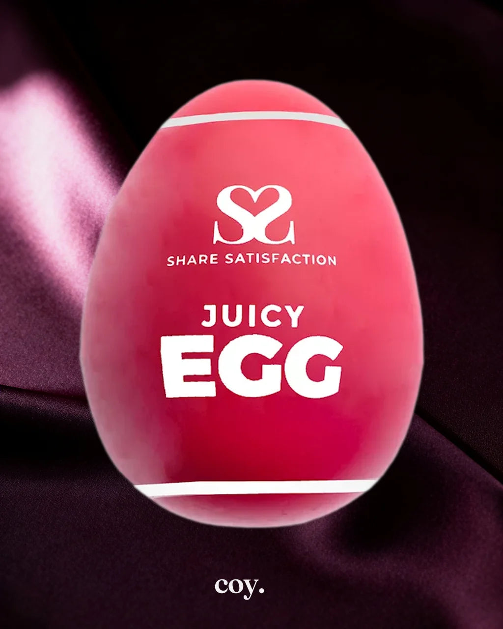 Share Satisfaction Masturbator Egg Juicy — Red — Coy